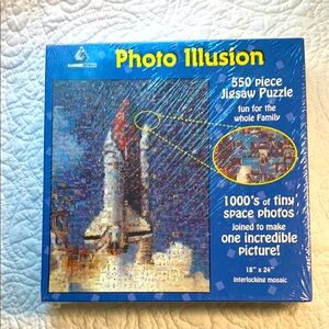 Photo Illusion Space Rocket 550 Pc NEW Jigsaw Puzzle tiny photos make a picture